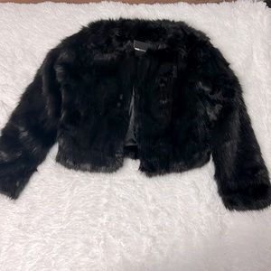 Fur black jacket Fashion Nova, new with tag!